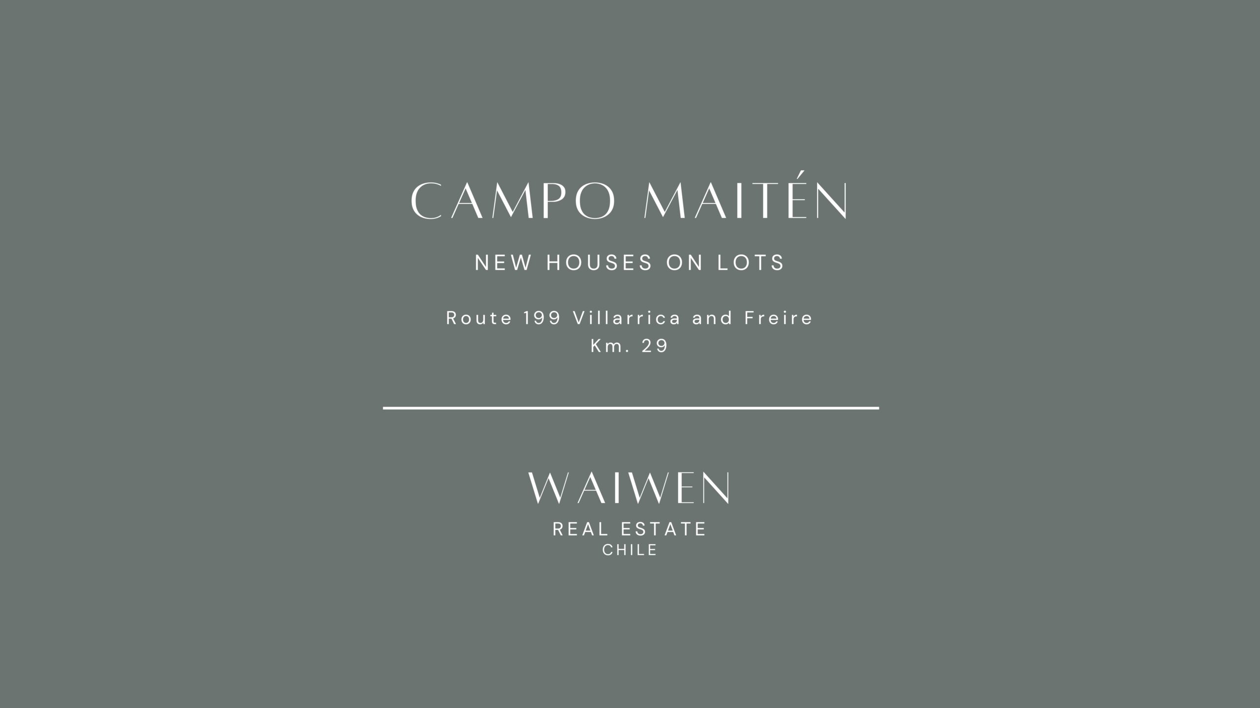 Campo Maitén brochure page 1